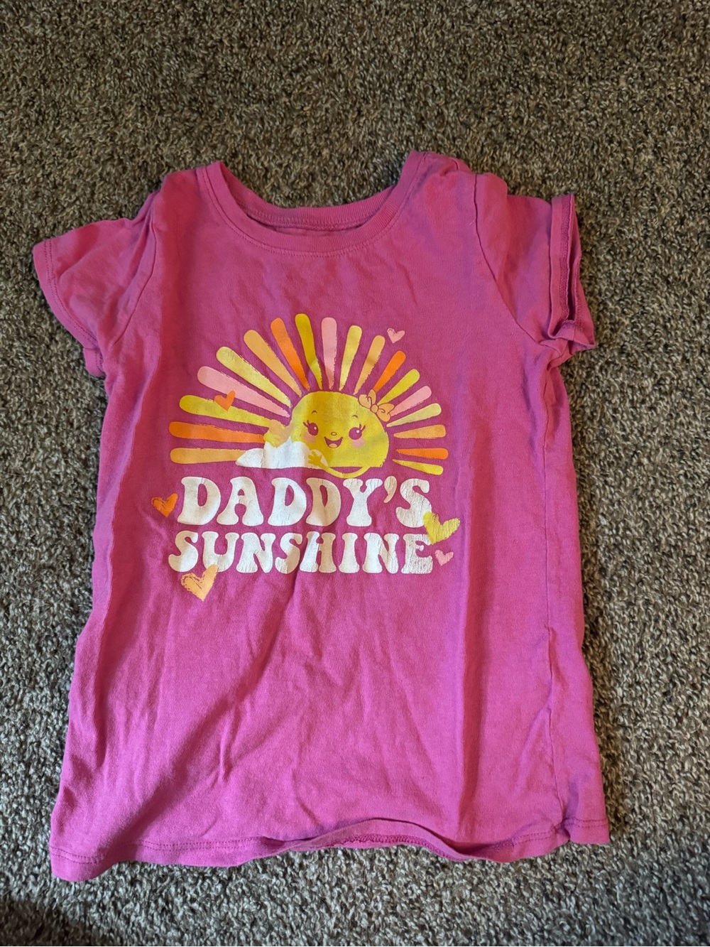 Pink "Daddy's Sunshine" Kids T-Shirt